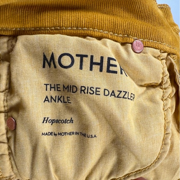 NWT MOTHER USA Made 🇺🇸 THE MID RISE DAZZLER ANKLE HEY-HONEY Corduroy Pants 23 - Picture 5 of 16